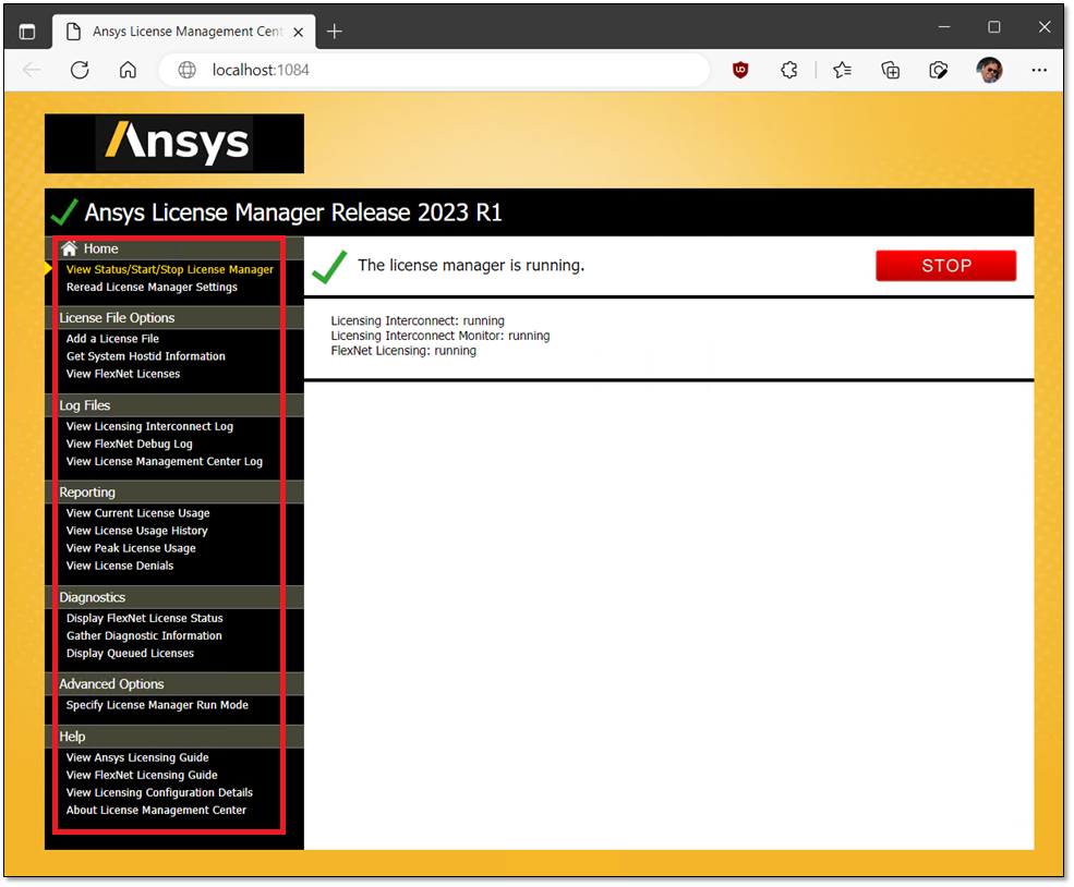 Ansys license management center overview ansys optics