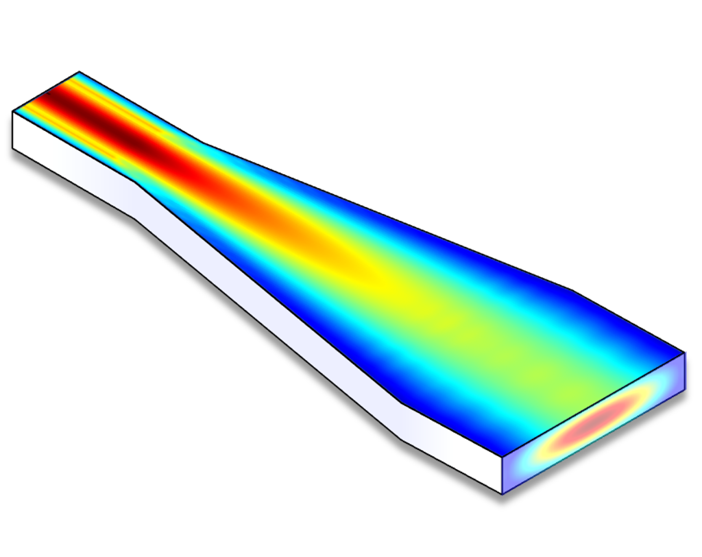 Linear waveguide taper Ansys Optics