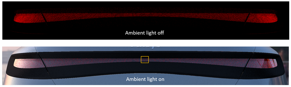 ANSYS Rear lamp 3D effect 