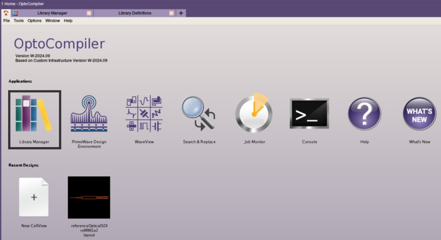 Optocompiler Library Manager.png
