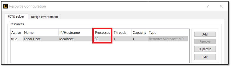 Resource configuration elements and controls – Ansys Optics